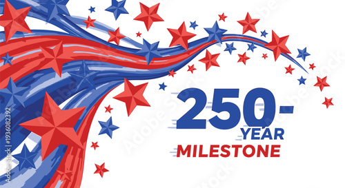 Set of patriotic milestone graphics vector