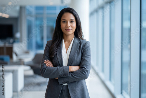 South Asian Female Executive Portrait in Modern Office Interior Free Download South Asian Female Executive Portrait in Modern Office Interior - GFXLoad