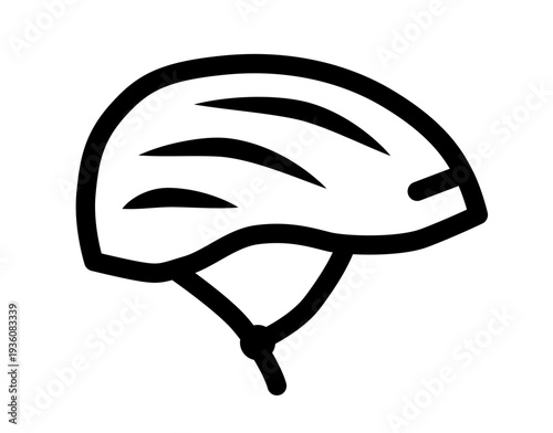 bike helmet vector icon on white background
