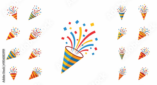 Party Popper Celebration Icons