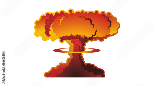 Nuclear Explosion Mushroom Cloud Atomic Bomb Blast Vector