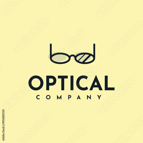 optical company logo, glasses symbol