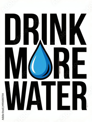 Drink More Water Typography