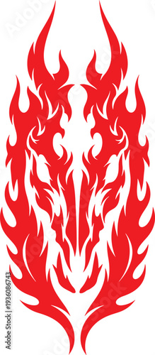 Red Fiery Horse Head Illustration