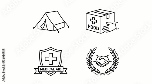 Tent, Food Aid, Medical Support, and Solidarity