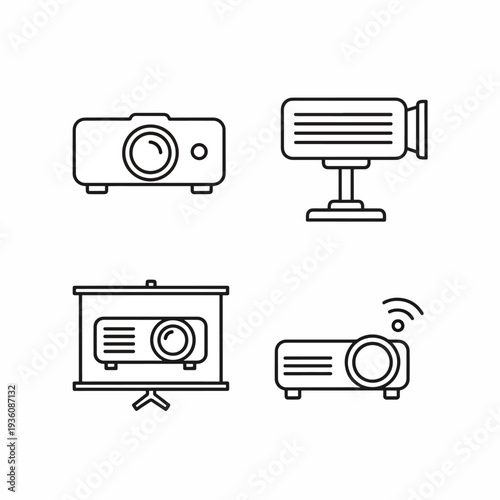 Projector Icon Set