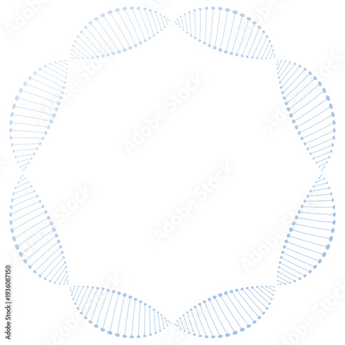 Circular dna chain science. DNA strand in form of circle. Vector illustration