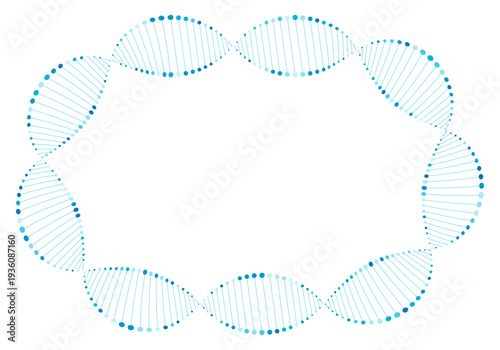 DNA strand frame. Genetic Code DNA Molecule Structure. DNA virtual, technology and medical concept