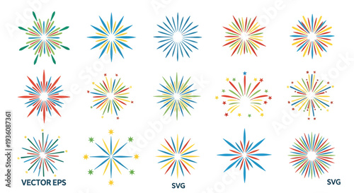 Colorful Starburst Icons