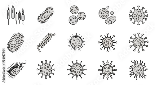 Virus and Bacteria Icons