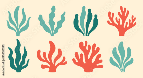 Coral and Seaweed Icons