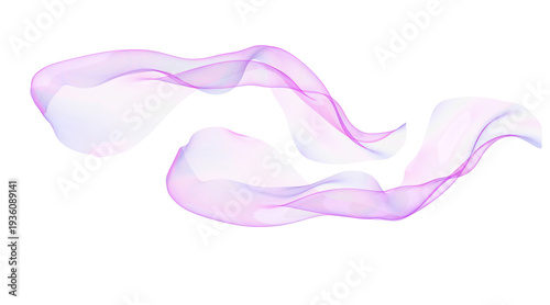 Fényképezés Abstract flowing satin fabric wave with soft gradient colors