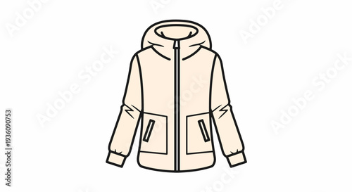 Beige Hooded Jacket