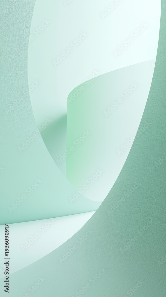 Fototapeta premium Abstract Minimalist Pale Mint Green Color Field