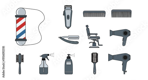 Barber Shop Equipment Set