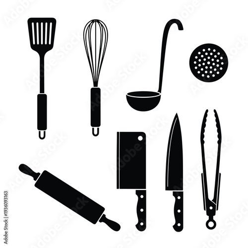Kitchen Utensils Silhouette