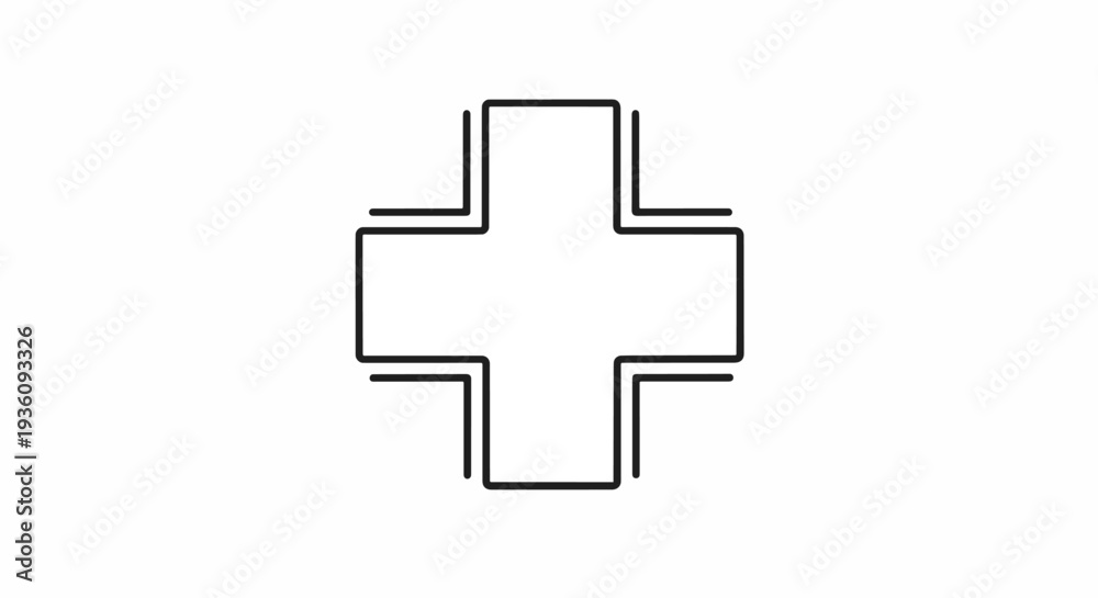 Obraz premium Simple Cross Symbol