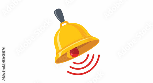 Ringing Yellow Bell with Red Clapper