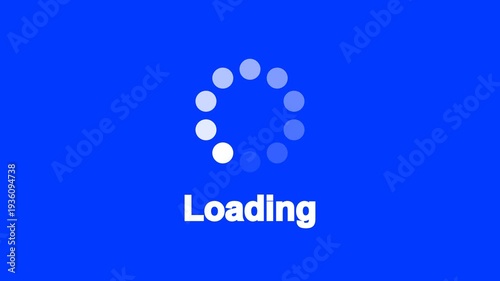 Animated loading bar. Soft circle bar. Loading Animation loading on a blue background