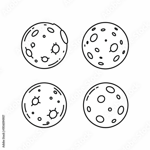 Four Simple Moon Phases