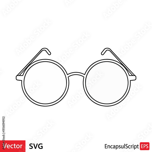 Simple Eyeglasses Outline