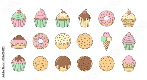 Assorted baked goods and sweet treats