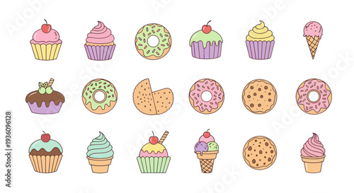 Assorted baked goods and sweet treats