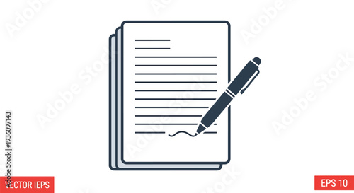 Signing Document Icon