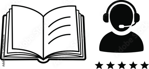 Online education and customer support icon