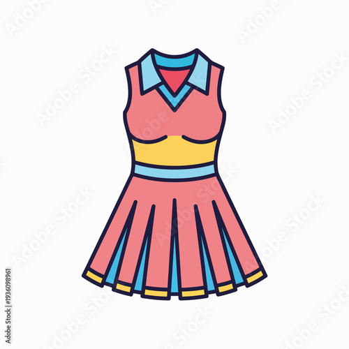 Cheerleader Outfit Cartoon Style