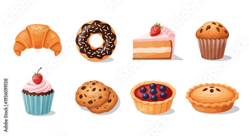 Bakery delights assortment of delicious pastries