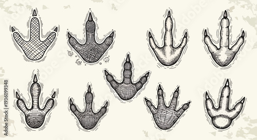 Dinosaur Footprints Set