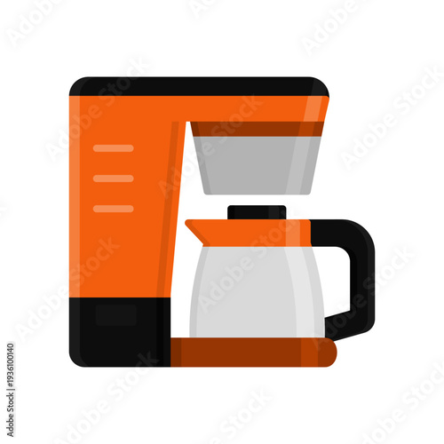 coffee maker machine simple flat icon illustration
