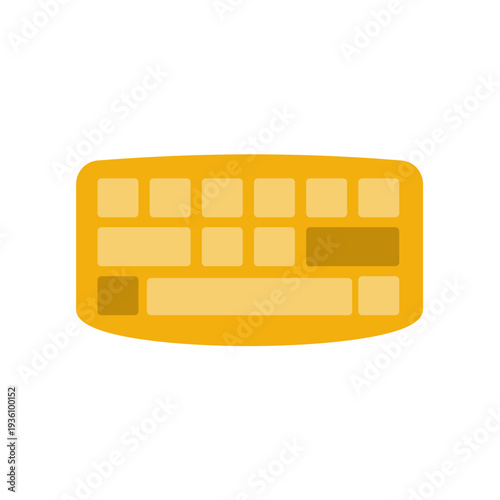 keyboard computer simple flat icon illustration