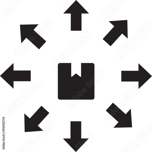 Delivery and Distribution Network Concept Icon