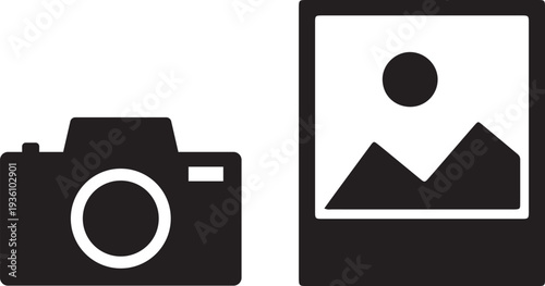 Digital Camera and Photo Frame Icon Representation