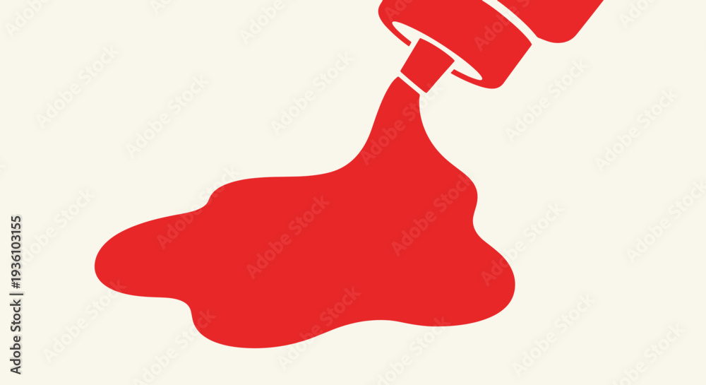 Fototapeta premium Red Paint Spill