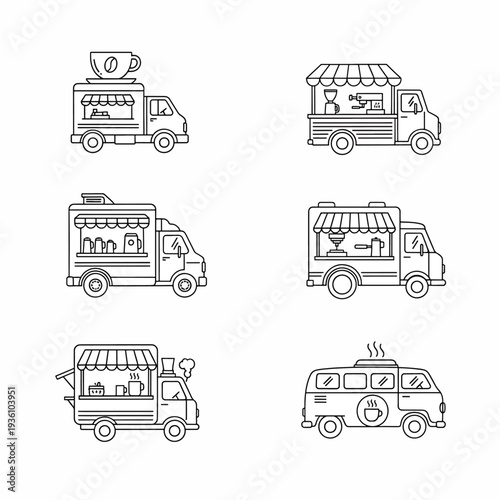 Food Truck Icons Set