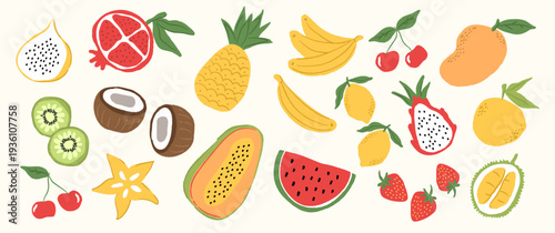 Fruit Collection Hand Drawn Set