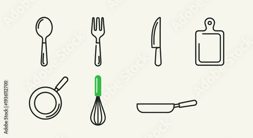 Kitchen utensils illustration