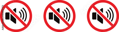 No cell phone signal icons with red prohibition signs