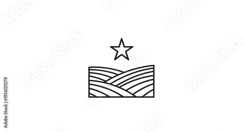 Abstract field and star graphic design