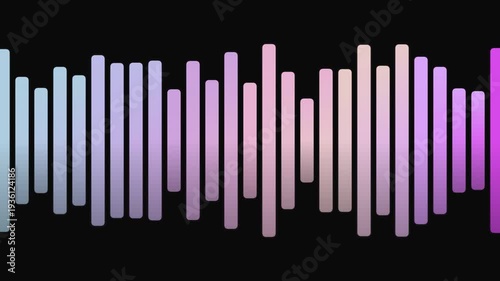 Wallpaper Mural Abstract Sound Waveform Visualization with Gradient Colors on Black Background. Torontodigital.ca