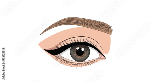Closeup Female Eye Makeup.