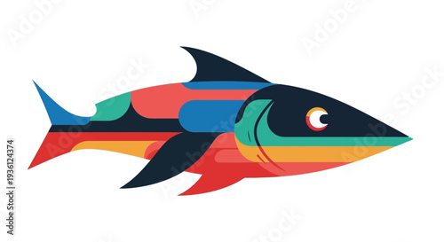 Colorful Fish Illustration.