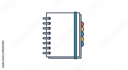 Colorful Notebook Illustration.