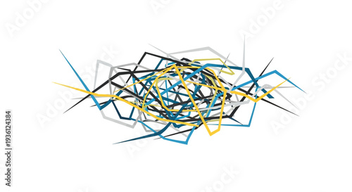 Colorful Geometric Shapes Tangle.