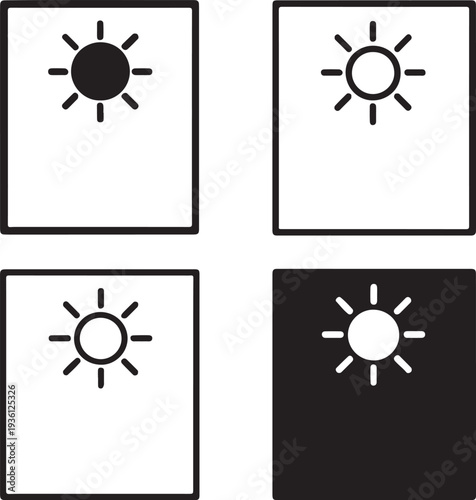 Isolated Longest Day of Year Poster Icon, Longest Day of Year celebration, Longest Day of Year event, summer seasonal festival vector solid black line on white background