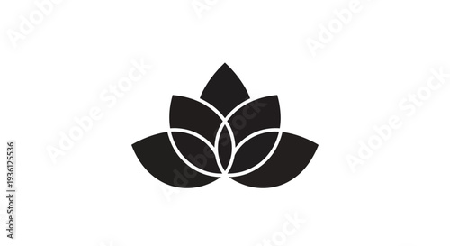 Black lotus flower graphic