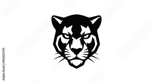 Black panther head silhouette